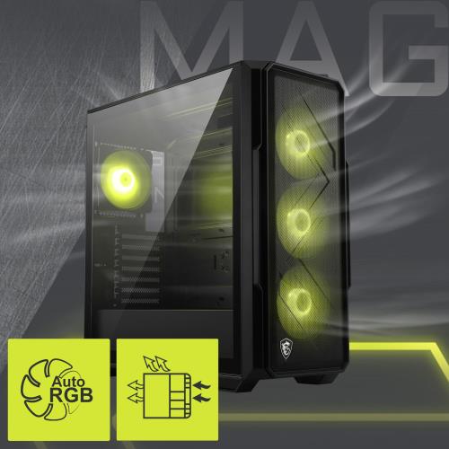 MSI MAG FORGE 151A B75 PCIE5 II 750W 80+BRONZE AUTO 4x12CM RGB FAN PENCERELI ATX GAMING KASA